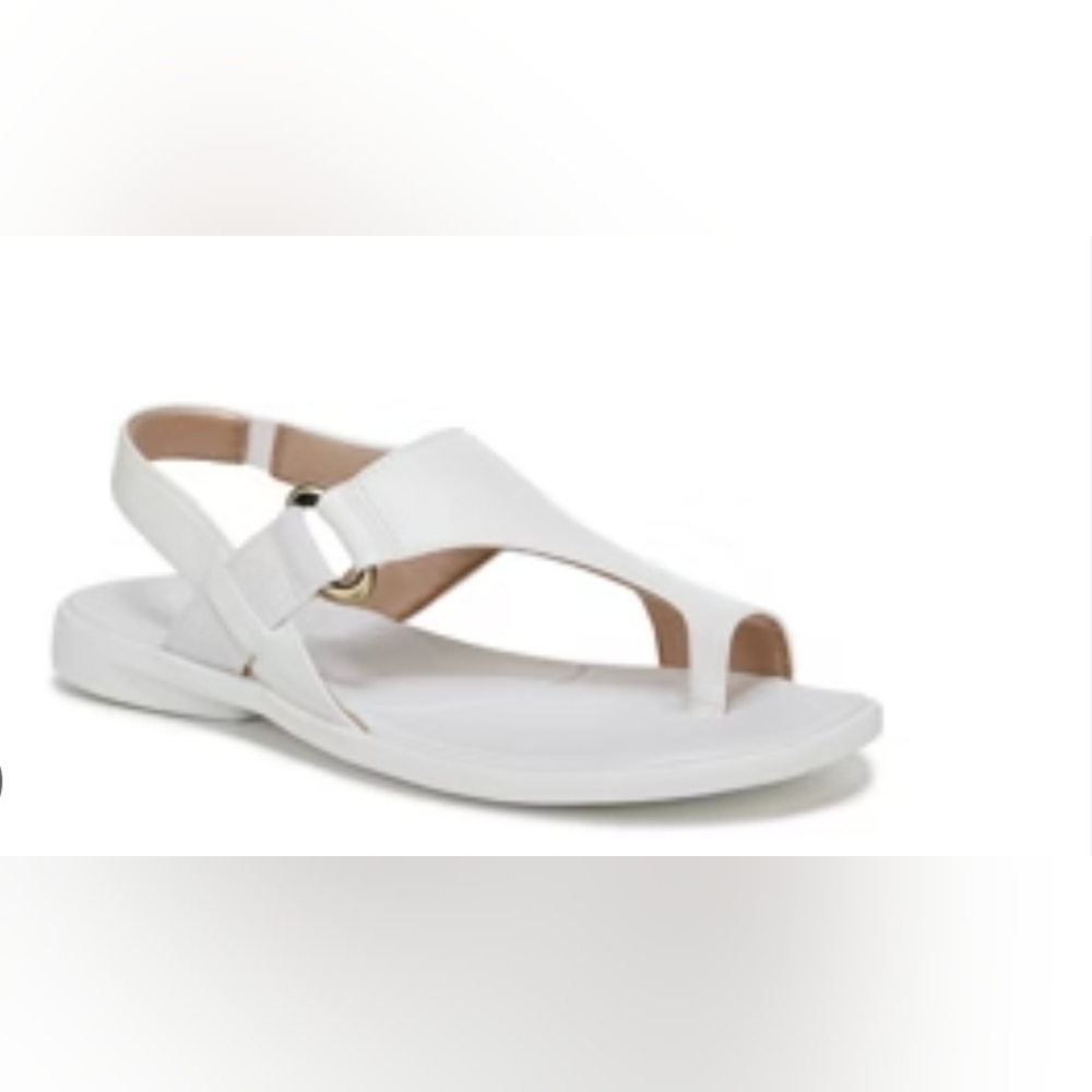 Size 10 Soul Women's White Slingback Toe-Post Sandal